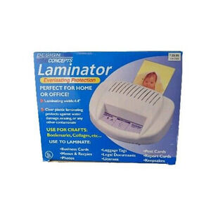 Design Concepts Laminator 4.4" Width Laminating Machine + Twenty 3" x 5" Sheets